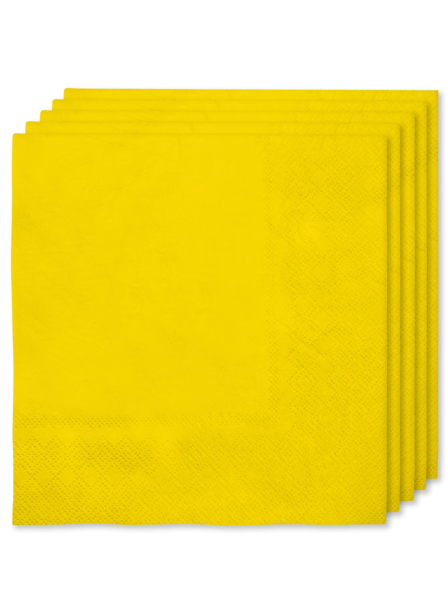 Kit décoration fête jaune 8 personnes - Gamme couleur unie