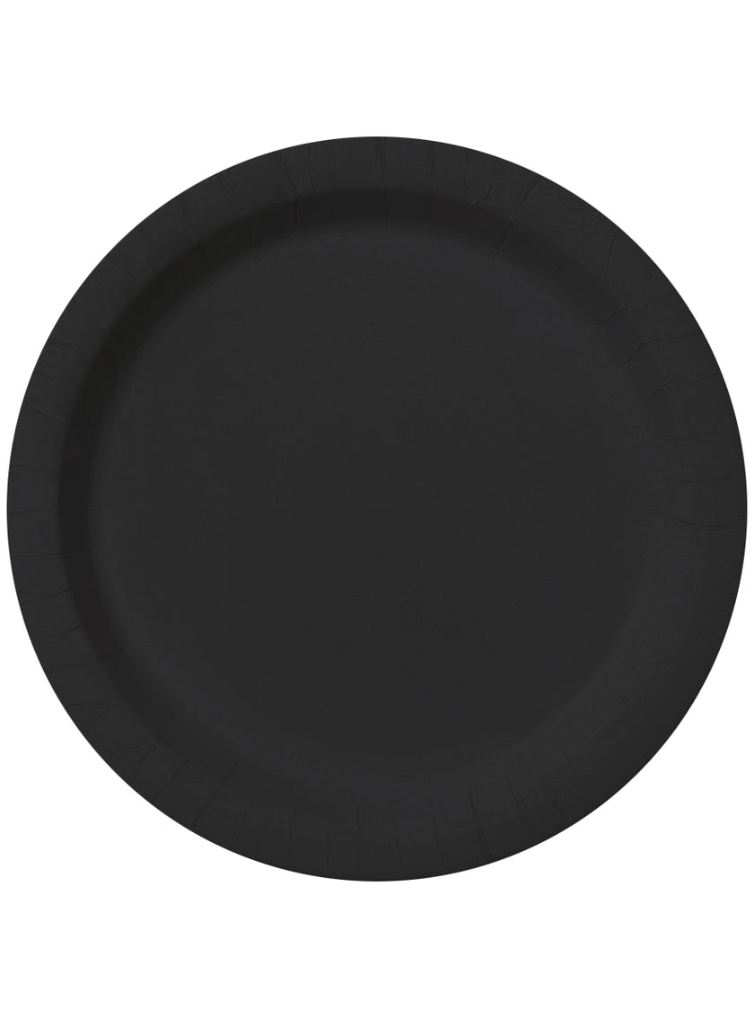 Kit décoration fête noir 8 personnes - Gamme couleur unie