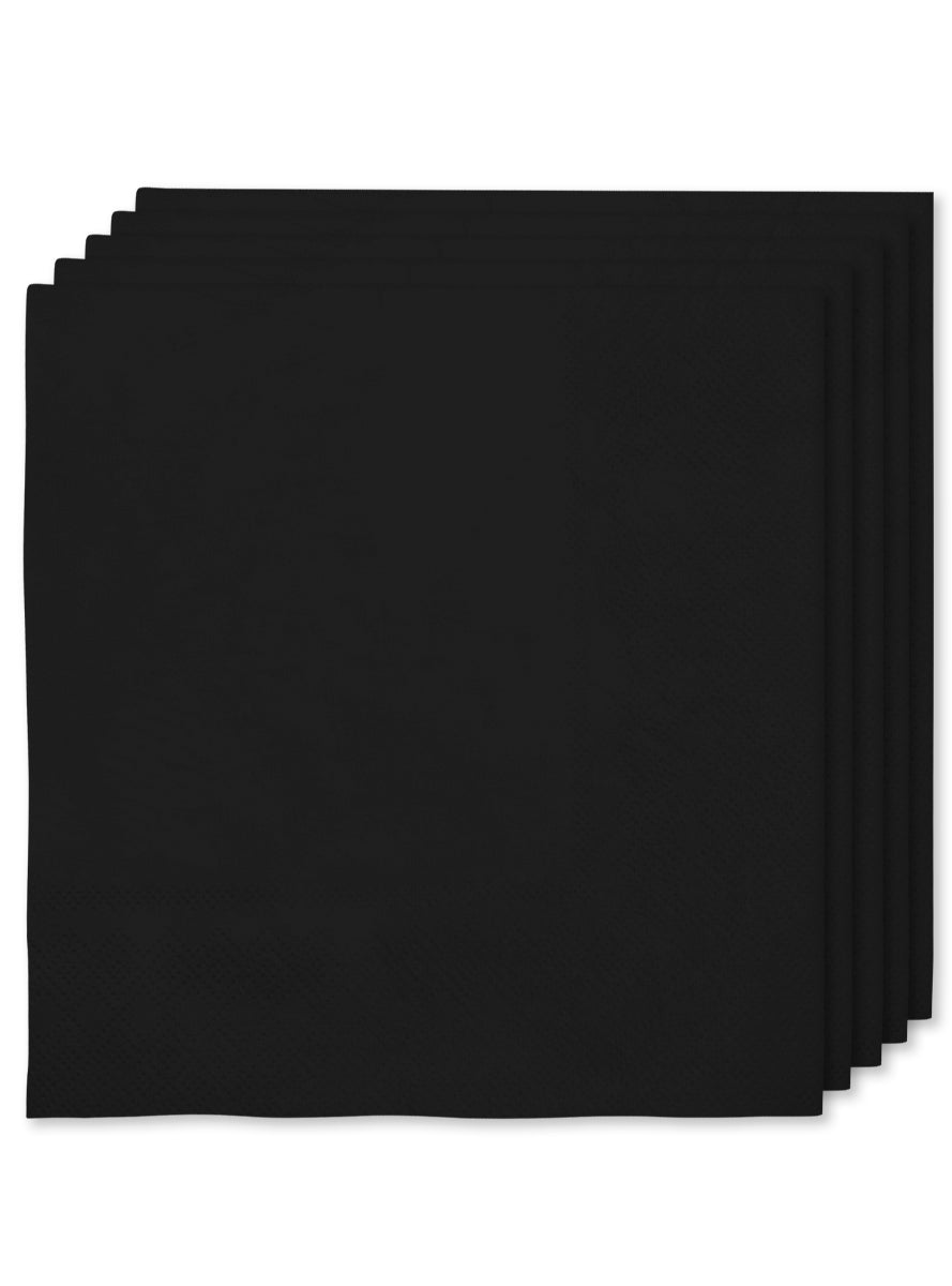 Kit décoration fête noir 8 personnes - Gamme couleur unie