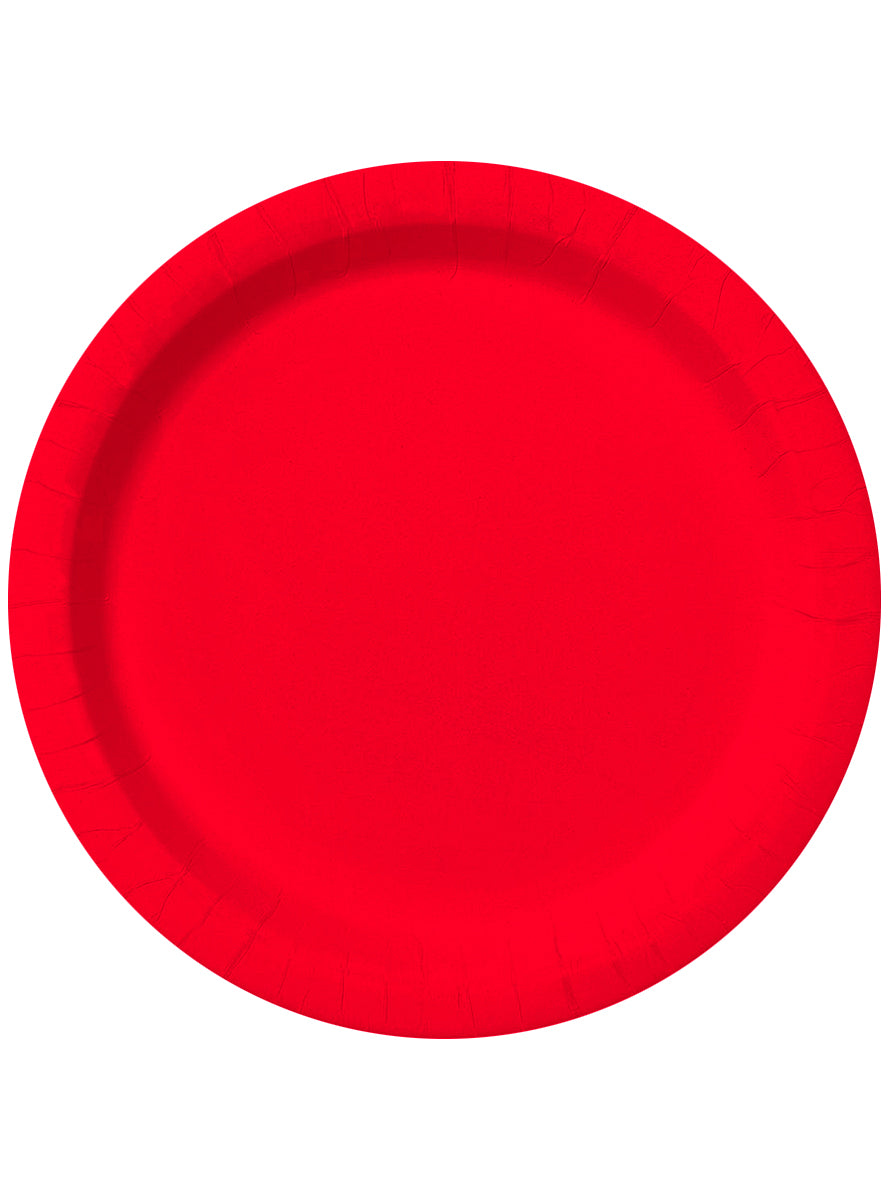 Kit décoration fête rouge 8 personnes - Gamme couleur unie