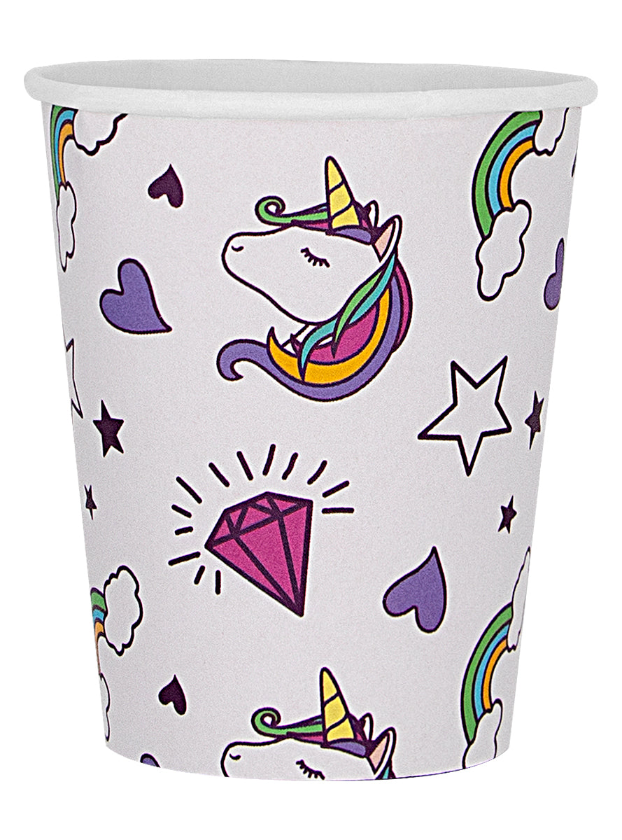 Kit décoration anniversaire licorne Premium 8 personnes - Lovely Unicorn