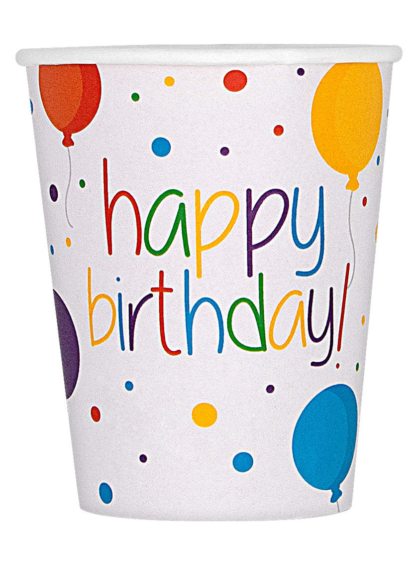 Kit décoration anniversaire Premium 8 personnes - Happy Birthday