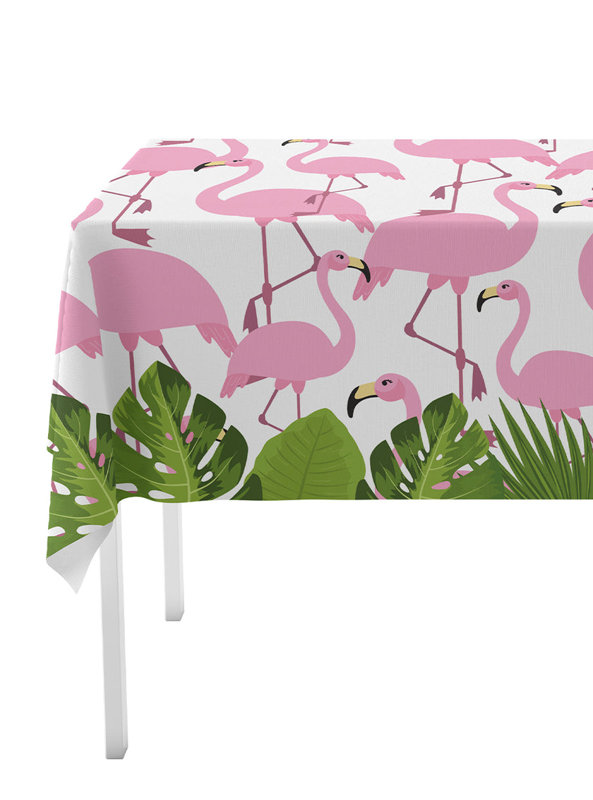 Kit décoration fête de flamencos Premium 8 personnes - Tropical flamingos