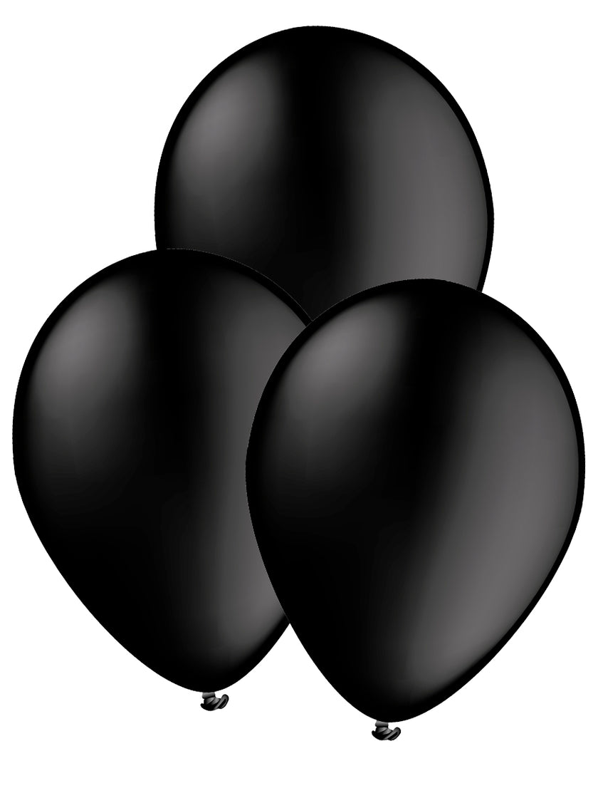 Kit décoration fête noir Premium 8 personnes - Gamme couleur unie