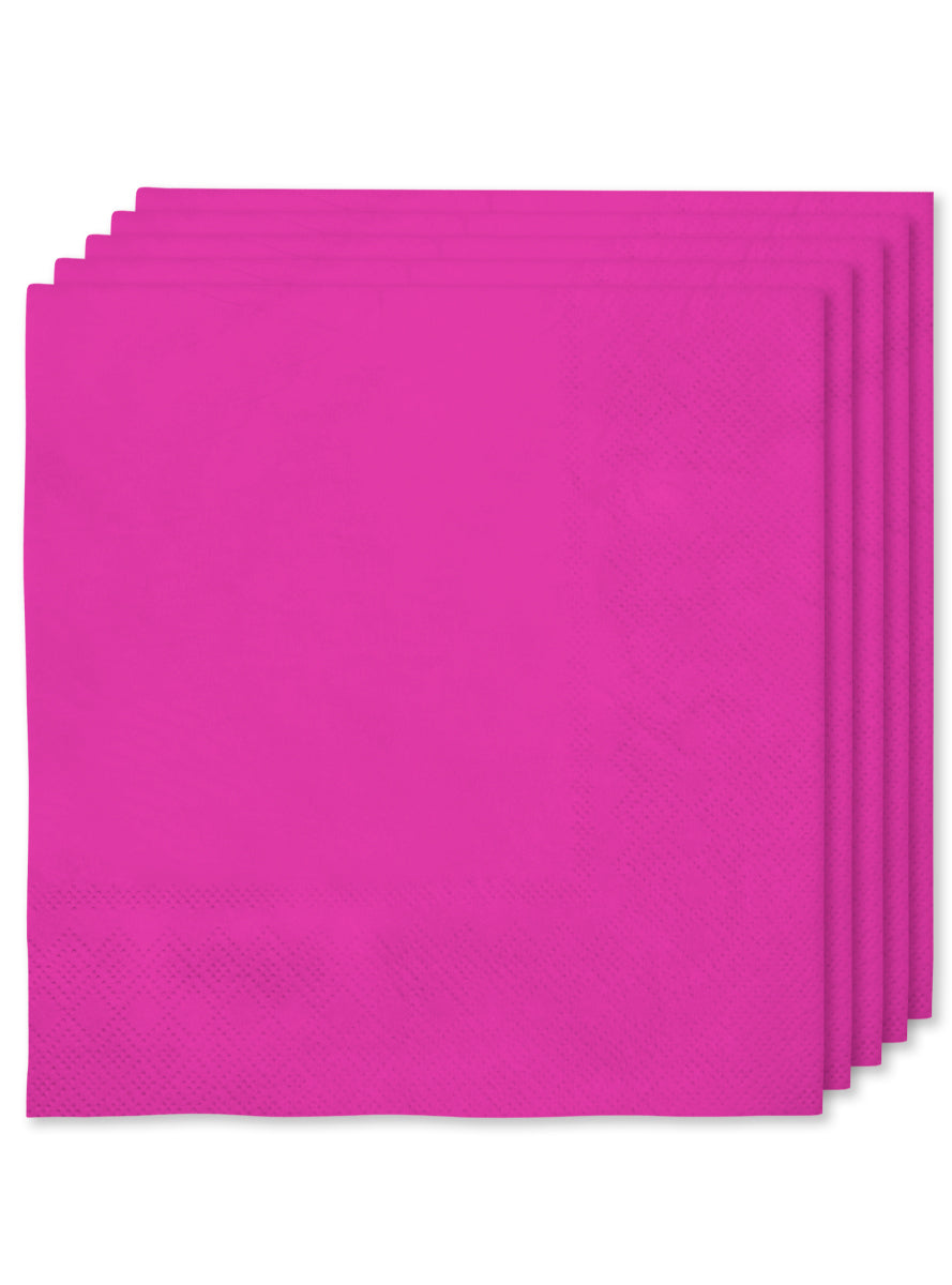 Kit décoration fête fuchsia Premium 8 personnes - Gamme couleur unie