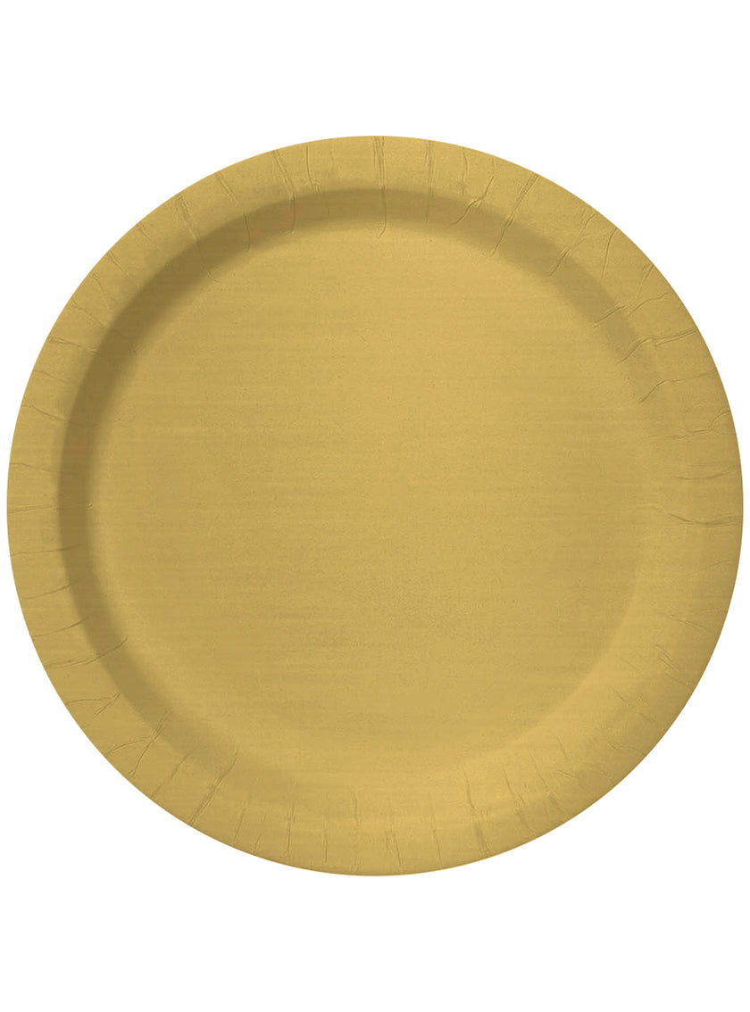 Kit décoration fête doré Premium 8 personnes - Gamme couleur unie