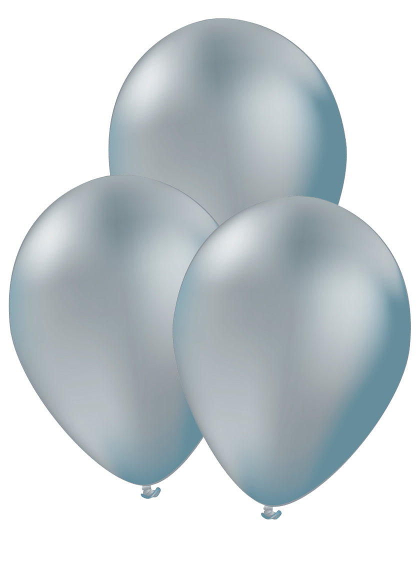 Kit décoration fête argenté Premium 8 personnes - Gamme couleur unie