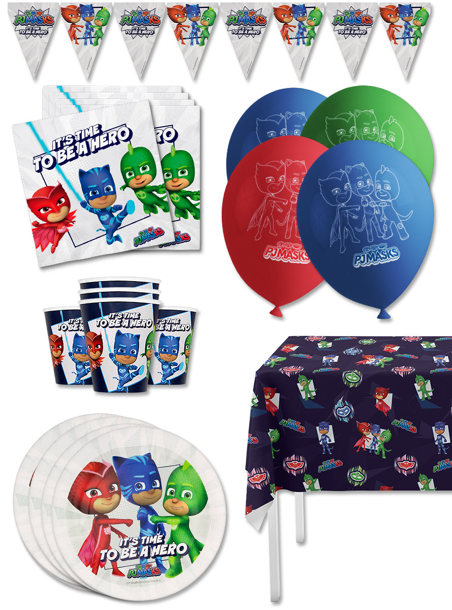 Kit décoration anniversaire Pyjamasques Premium 8 personnes