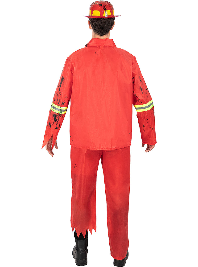 Déguisement pompier zombie homme