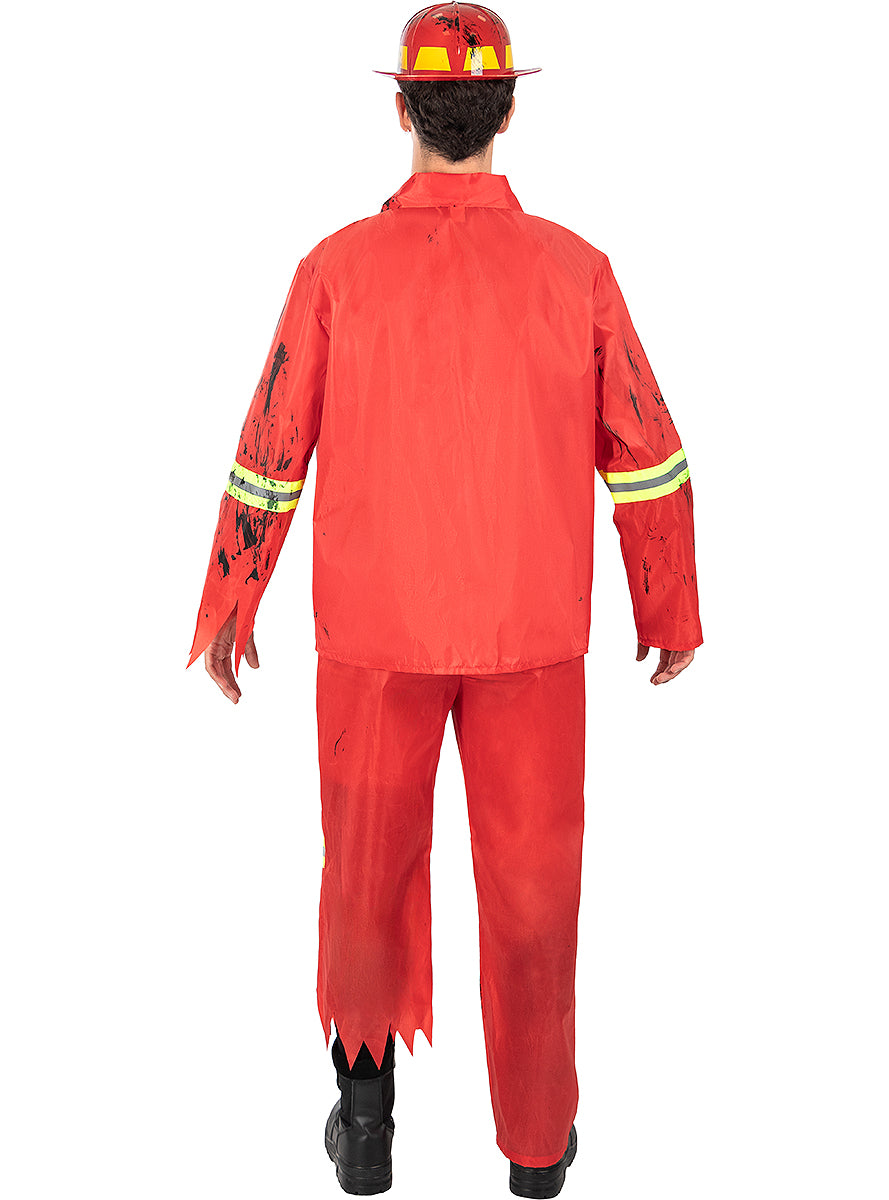 Déguisement pompier zombie homme grande taille