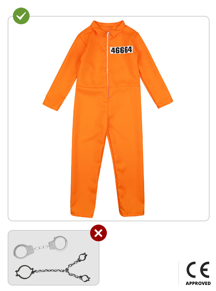 Déguisement prisonnier orange garçon