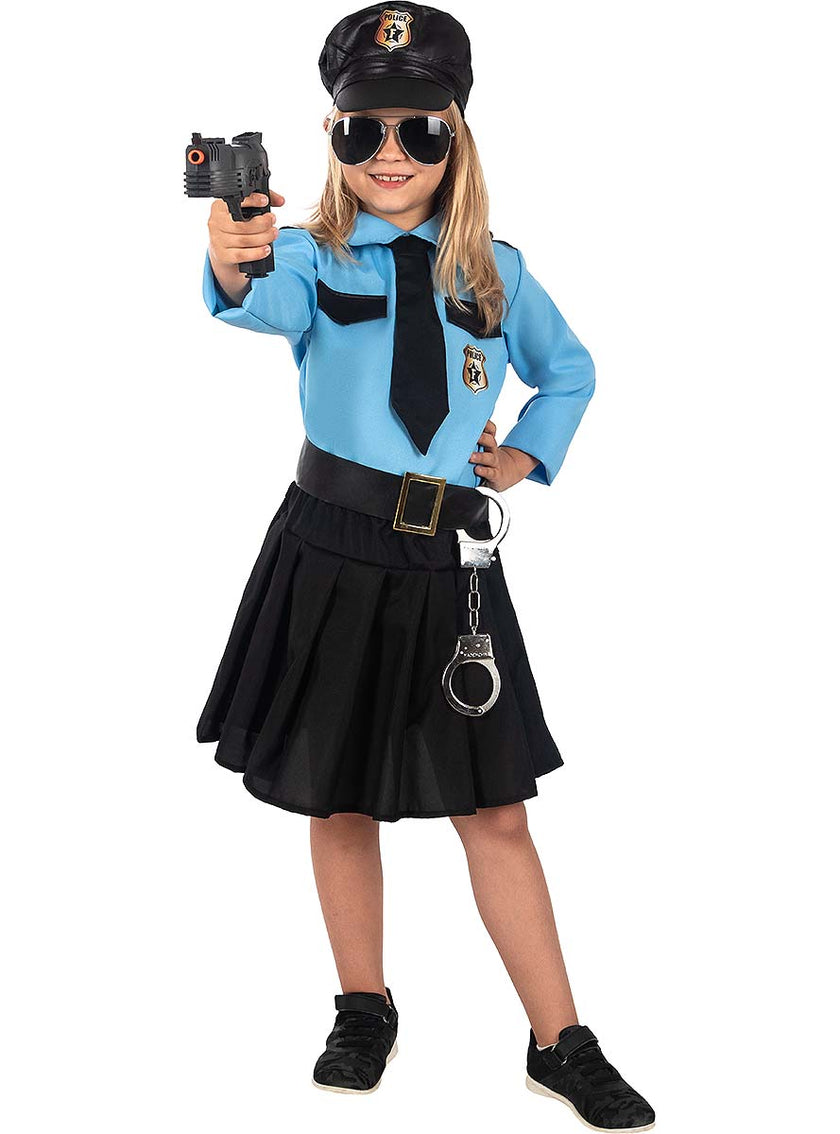 Déguisement policière bleue fille