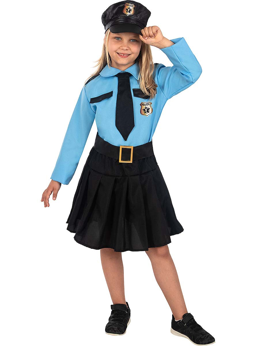 Déguisement policière bleue fille