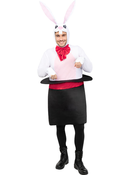 Déguisement lapin dans son chapeau adulte