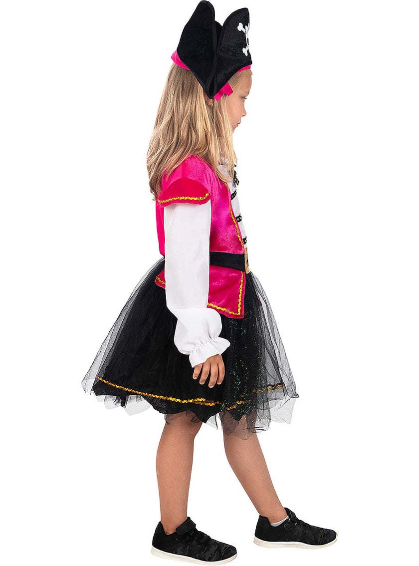 Déguisement pirate rose fille