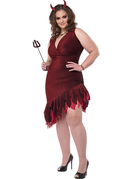 Déguisement diablesse spectaculaire femme grande taille