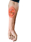 Blessure radioactive phosphorescente dans le noir