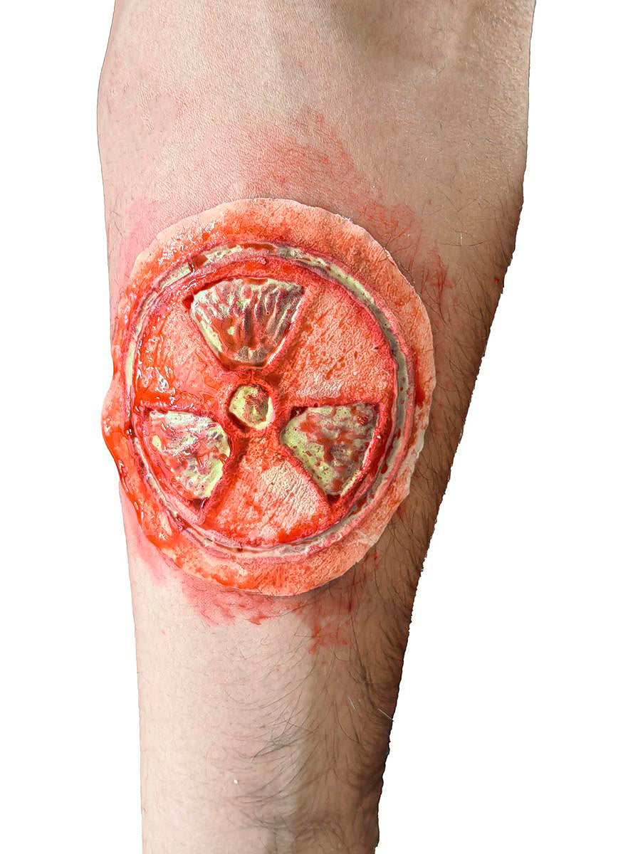 Blessure radioactive phosphorescente dans le noir