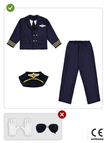 Déguisement pilote d'avion garçon