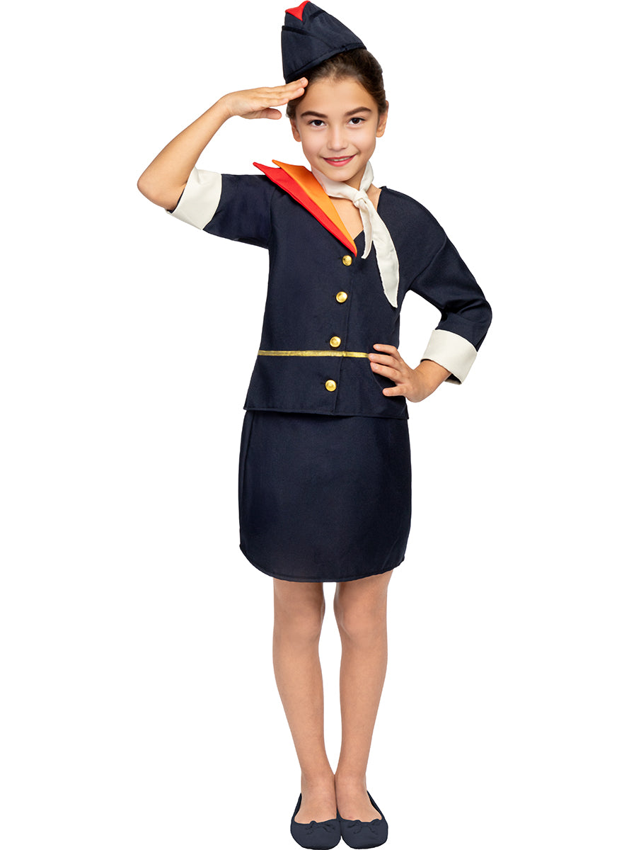 Déguisement hôtesse de l'air femme file