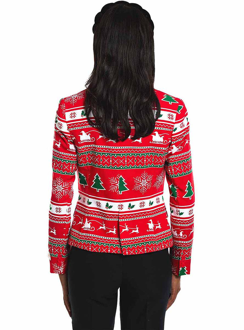 Blazer noël rouge femme - Opposuits