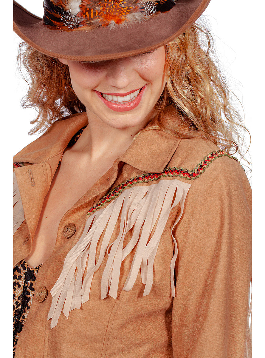 Veste à franges festival femme