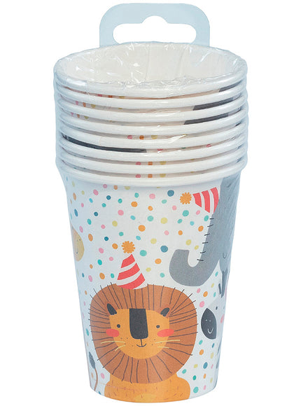 8 gobelets animaux - Safari