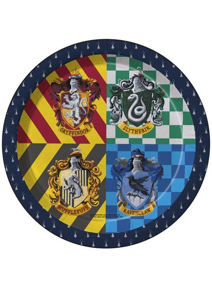 8 assiettes Harry Potter 23cm - Maisons de Poudlard