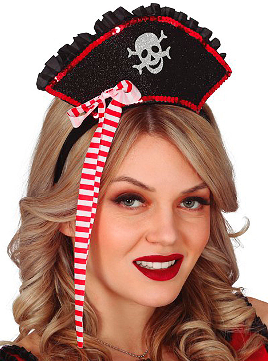 Chapeau pirate serre-tête femme