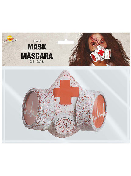 Masque à gaz nucléaire en sang