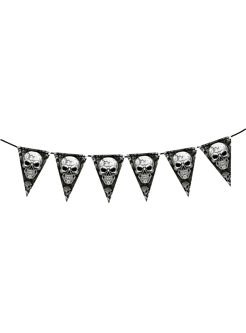 Guirlande à fanions crâne Halloween
