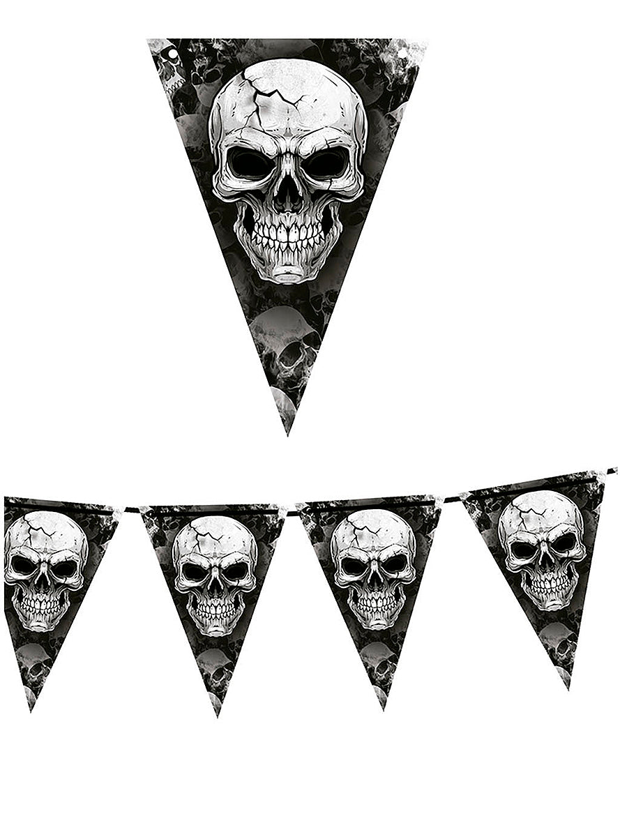 Guirlande à fanions crâne Halloween
