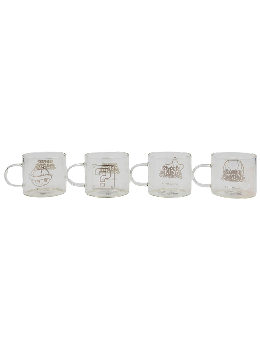 4 mugs Super Mario Bros personnages