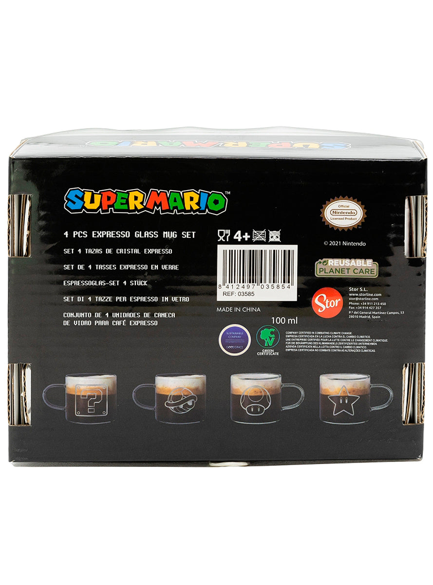4 mugs Super Mario Bros personnages