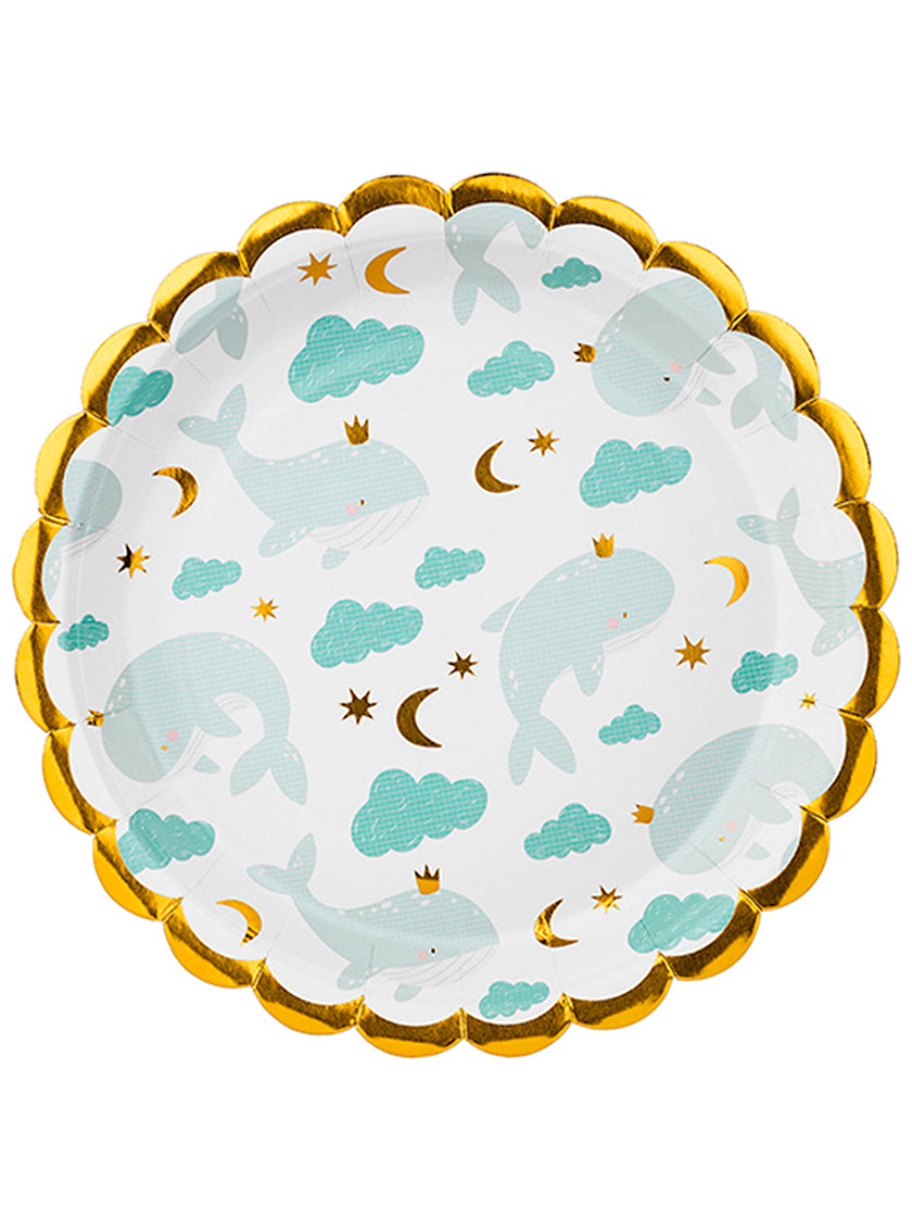 6 assiettes baleine (18cm)