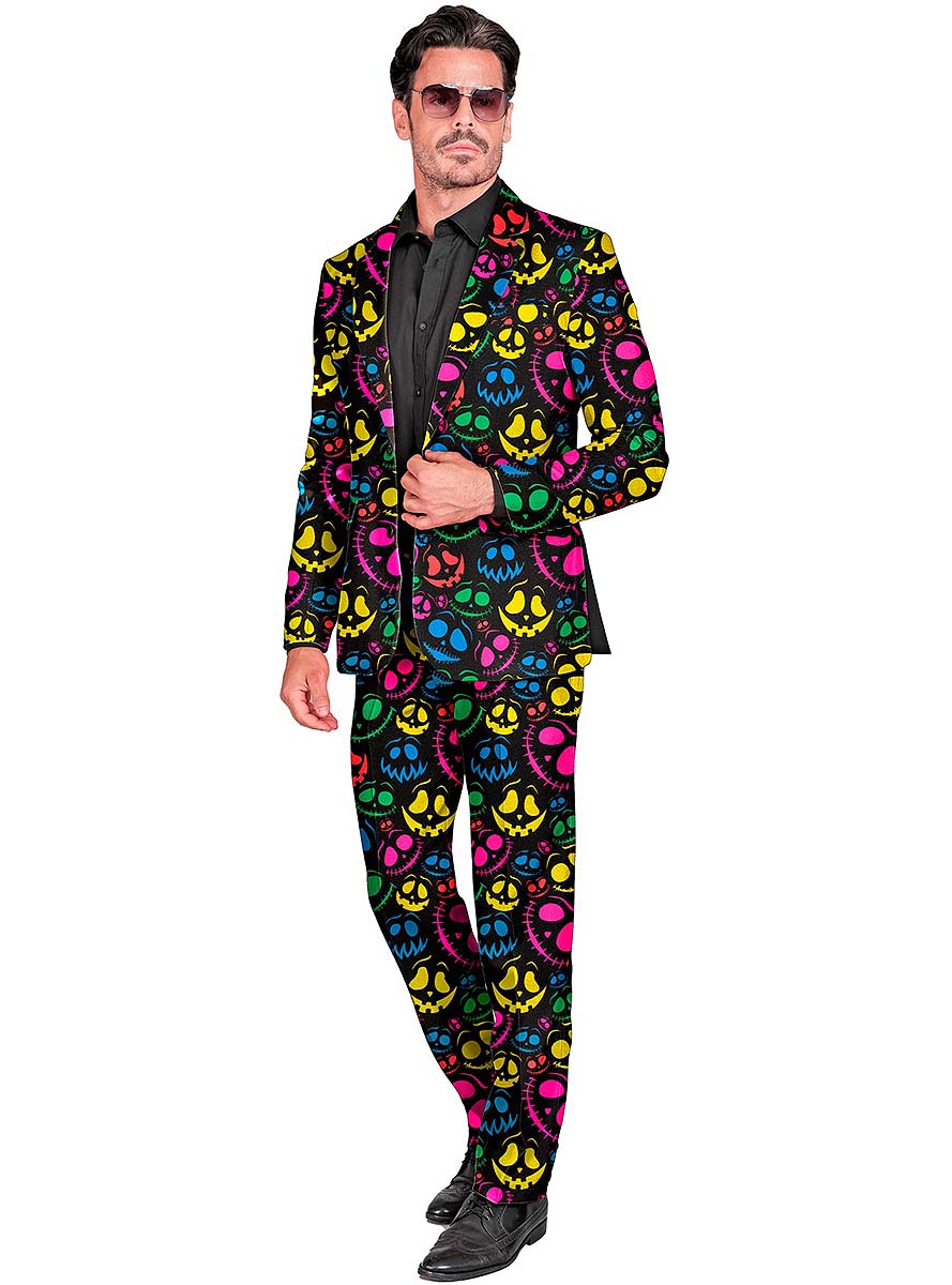 Costume citrouille néon homme