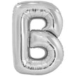 Ballon lettre B argenté (86 cm)