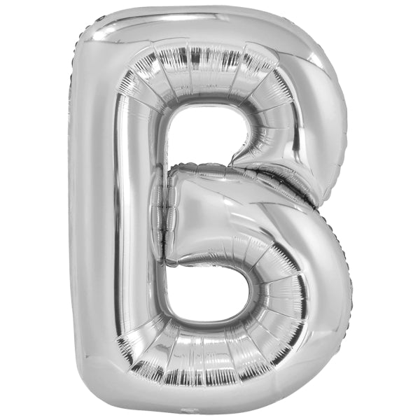 Ballon lettre B argenté (86 cm)