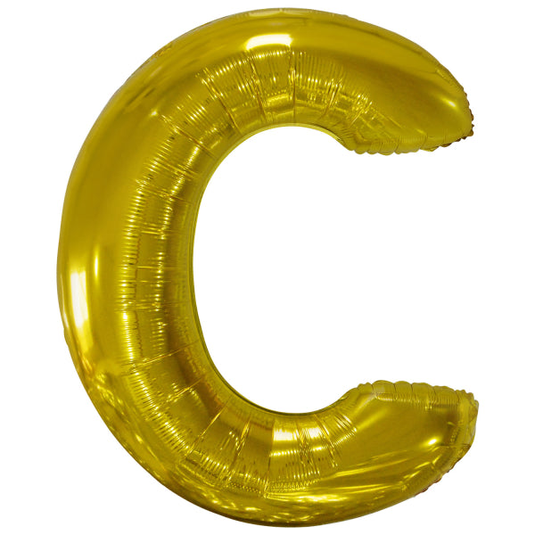 Ballon lettre C doré (86 cm)