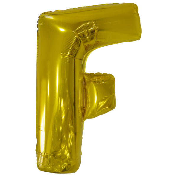 Ballon lettre F doré (86 cm)