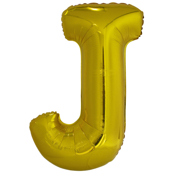 Ballon lettre J doré (86 cm)