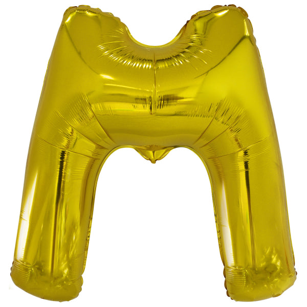 Ballon lettre M doré (86 cm)