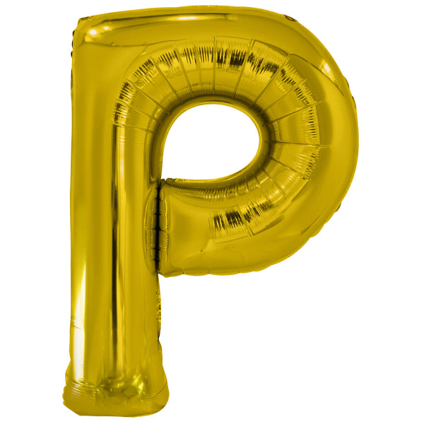 Ballon lettre P doré (86 cm)