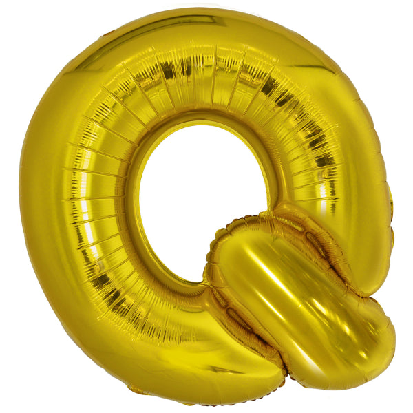 Ballon lettre Q doré (86 cm)