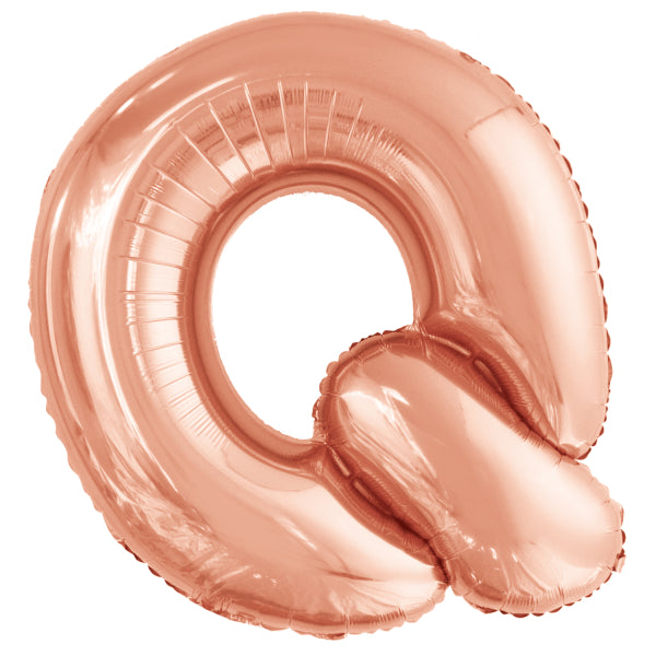 Ballon lettre Q rose gold (86 cm)