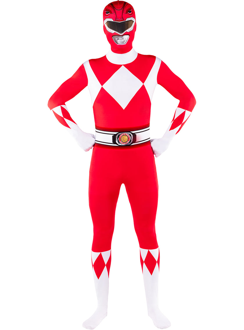 Costume Power Ranger rouge seconde peau