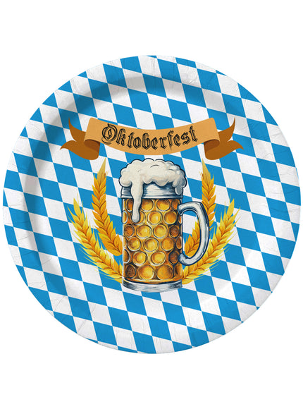 8 assiettes Oktoberfest 23 cm