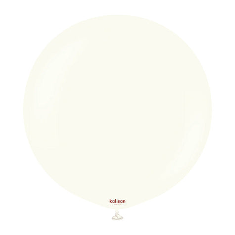 Ballons latex Kalisan Retro White, blanc