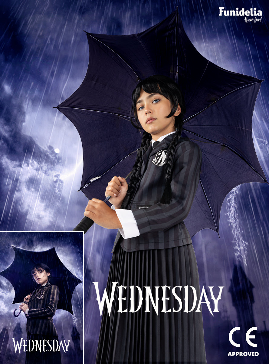 Déguisement uniforme Mercredi Addams pour fille - Officiel Netflix