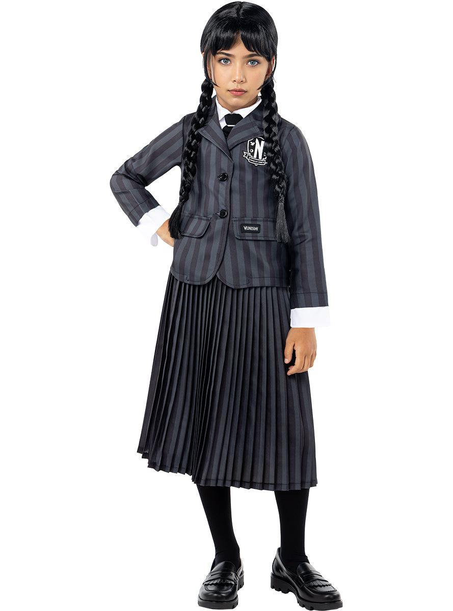 Déguisement uniforme Mercredi Addams pour fille - Officiel Netflix